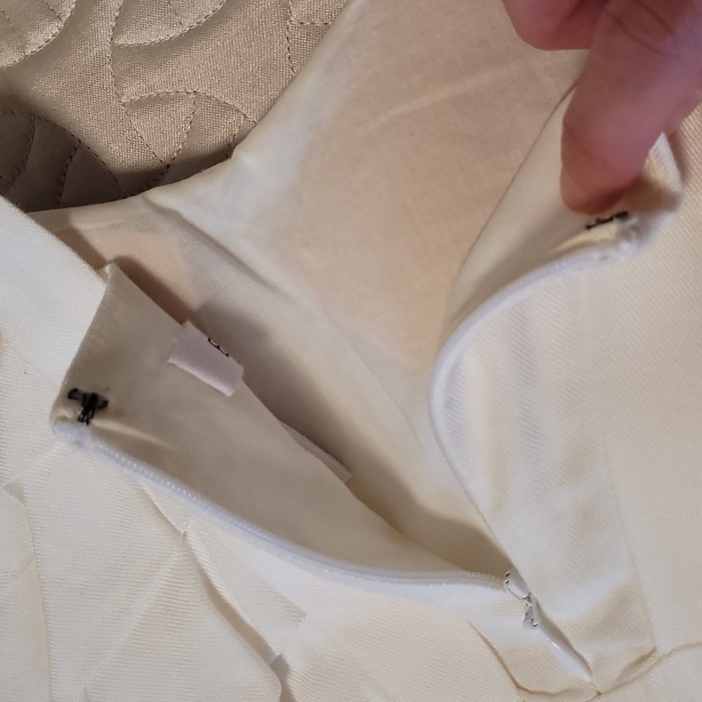 BCBGeneration White Draped Pleated Mini Dress - Picture 5 of 12